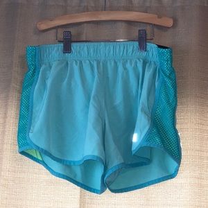 Blue running shorts VS